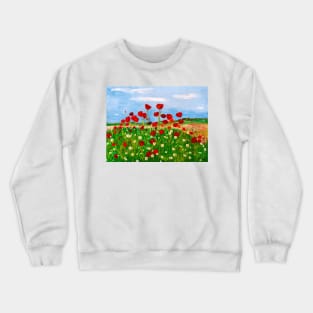 Poppies and daisies Crewneck Sweatshirt